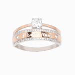 серебряное кольцо с цирконом  57205014